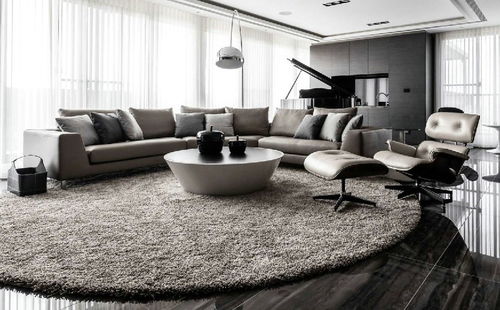 100㎡現代簡約三居實景 時尚圓桌點亮空間的至簡美學